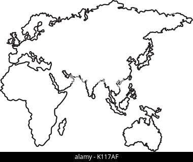 Weltkarte Schwarze Umrisse Vereinfachte Schwarze Umrisse Der Weltkarte Die Auf Sechs Kontinente Aufgeteilt Ist Einfache Weltkarte Lander Umrisse Schwarz Weiss Weltkarte Umriss Dariodeviaje