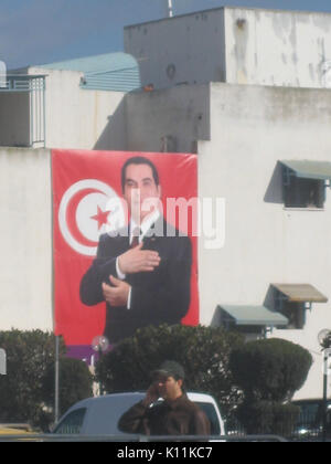 Affiche Ben Ali 2010 Stockfoto