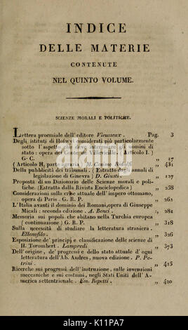 Antologia. Giornale di Regional, Lettere e Arti (Seite 1) BHL 9426103 Stockfoto