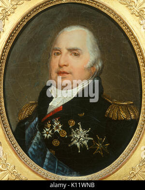 Porträt des König Ludwig XVIII., König von Frankreich, der Bruder von Louis XVI. Stockfoto