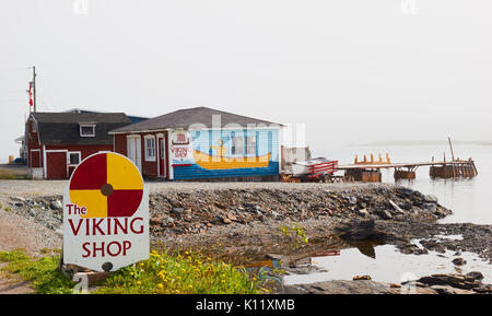 Viking shop, St.Lunaire-Griquet an der nördlichen Spitze des Großen nördlichen Halbinsel, Neufundland, Kanada. Stockfoto