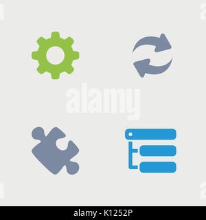 Ein Satz von 4 Professional, pixel-perfect Icons auf einem 32 x 32 Pixel Raster ausgelegt. Stock Vektor