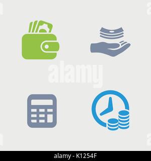 Ein Satz von 4 Professional, pixel-perfect Icons auf einem 32 x 32 Pixel Raster ausgelegt. Stock Vektor