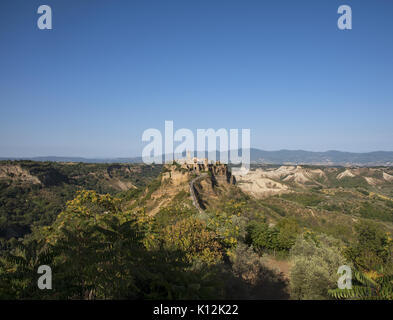 Schöne Aussicht auf die alte Stadt Civita di Bagnoregio, Latium, Italien Stockfoto