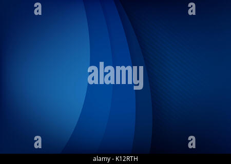 Abstrakte tief blauen Hintergrund Kurve und Layer mit Basic einfach Geometrie Vektor-illustration überlappen Stockfoto