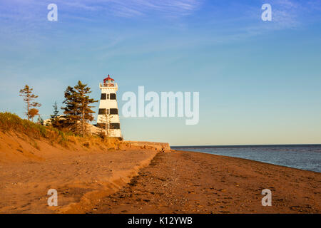 West Point ighthouse; der höchste Leuchtturm auf Prince Edward Island. Stockfoto