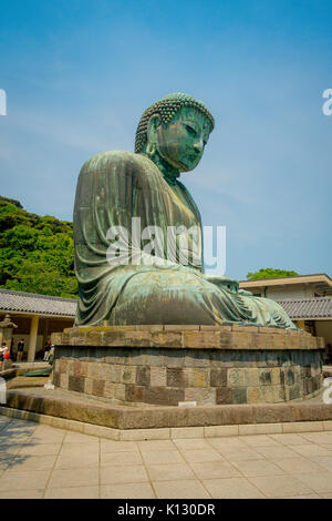 Tokio, Japan, 28. Juni - 2017: Monumentale Bronzestatue des Großen Buddha in Kamakura, Japan Stockfoto