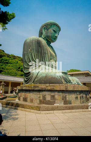Tokio, Japan, 28. Juni - 2017: Monumentale Bronzestatue des Großen Buddha in Kamakura, Japan Stockfoto