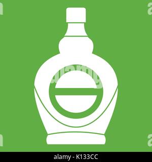 Ahornsirup in Glasflasche Symbol grün Stock Vektor