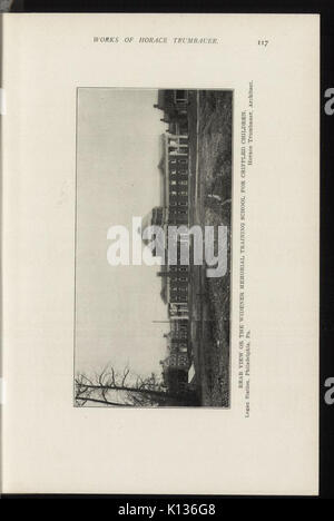 Diese Ausgabe des „Architectural Record“ vom Februar 1904 enthält ein detailliertes architektonisches Merkmal, das bedeutende Bauentwürfe und Entwicklungen aus dem frühen 20. Jahrhundert zeigt. Es bietet wertvolle Einblicke in die architektonischen Trends und Praktiken der damaligen Zeit. Stockfoto