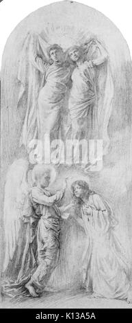 Engel versiegeln die Knechte Gottes (Studie für den Anna, Margaret Sherman und Gertrude Van Dalfsen Memorial Fenster, Trinity Kirche, Buffalo, N.Y.) MET ap 1971.180 .146 Stockfoto