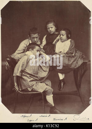 Alfons, Eugen, Marie und Hermine Antoine MET DP 111505 Stockfoto