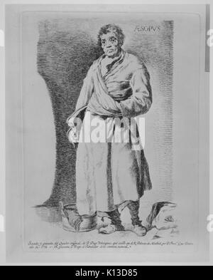 Aesop (aesopus), von Radierungen nach Velazquez MET MM 7179 Stockfoto