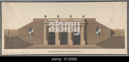 Die architektonische Gestaltung für eine Rustiziert Eingang MET DP 810334 Stockfoto