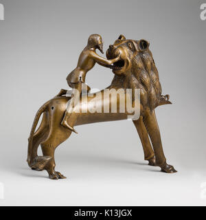 Aquamanile in Form von Samson unddie Löwe DP 123810 Stockfoto