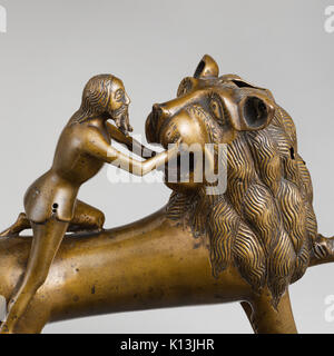 Aquamanile in Form von Samson unddie Löwe DP 123805 Stockfoto