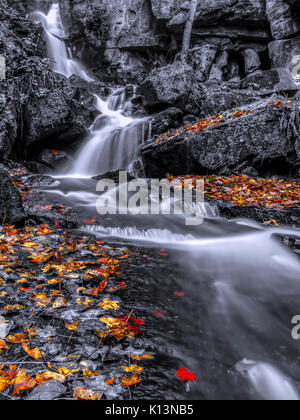 Lumsdale fällt im Peak District National Park. Stockfoto