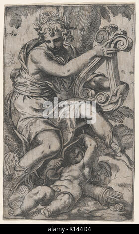 Apollo mit Lyra und Amor MET DP 864807 Stockfoto