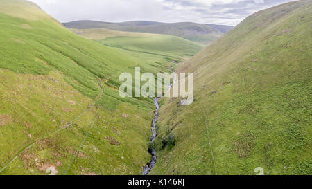 Blick nach Osten die Glenderamakin Tal Stockfoto