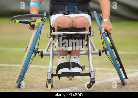 Rollstuhl Tennis Detail an der Wimbledon Championships 2017 Stockfoto