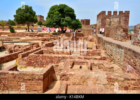 In Silves, Algarve, Portugal, der alten maurischen Burg beeinflusst Stockfoto