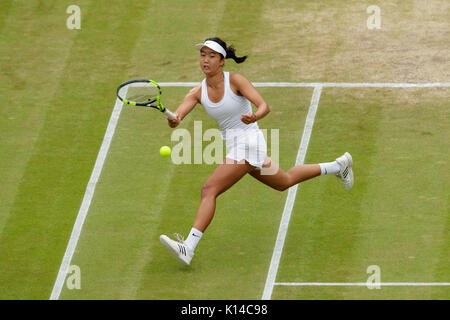 Ann Li von den USA auf die Mädchen Singles - Wimbledon Championships 2017 Stockfoto