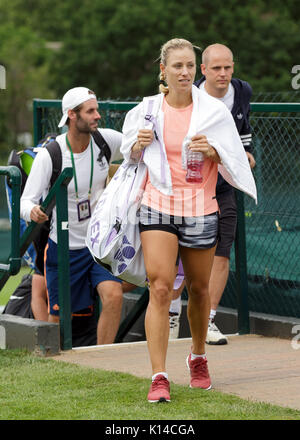 Angelique Kerber in Deutschland während der Praxis an der Wimbledon Championships 2017 Stockfoto