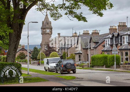 Inglis Memorial Hall vom Eingang zu Edzell Golf Club. Edzell, Angus. Schottland Stockfoto