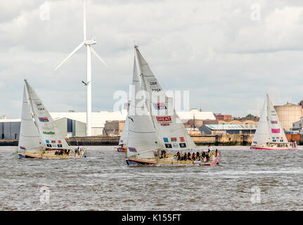 Start der Clipper Round the World Race 2017 Stockfoto