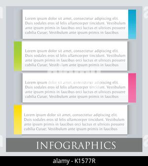 Moderne Infografik farbenfrohes Design template Vector Illustration Stock Vektor