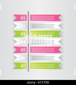 Moderne Infografiken farbenfrohes Design vorlage mit Schatten Vector Illustration Stock Vektor