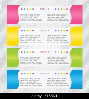 Moderne Infografiken farbenfrohes Design vorlage mit Schatten Vector Illustration Stock Vektor