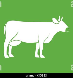 Kuh-Symbol grün Stock Vektor