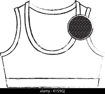 Monochrome unscharfe Silhouette shirt Top für Frauen und Kreis der Makro textile Muster Stock Vektor