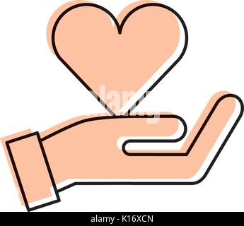 Das Menschliche Herz Silhouette Umriss Liebe Design Vector Illustration Auf Weissem Hintergrund Stock Vektorgrafik Alamy