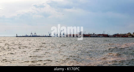 Anzeigen von Thessaloniki cargo Port. Griechenland Stockfoto