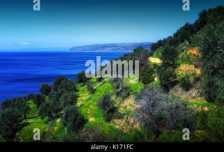 Erkunden Sie die Natur der Heilige Berg Athos in Griechenland Stockfoto