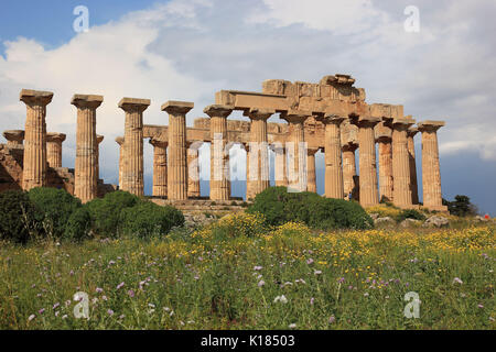 Sizilien, Selinunte, Tempel der Hera in der archäologischen Ausgrabungen in der Provinz Trapani Stockfoto