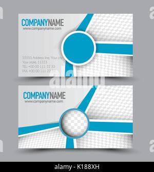 Business Card design Vorlage für Unternehmen Corporate Stil. blaue Farbe. Vector Illustration. Stock Vektor