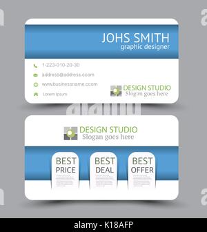 Business Card design Vorlage für Unternehmen Corporate Stil. Vector Illustration. Stock Vektor