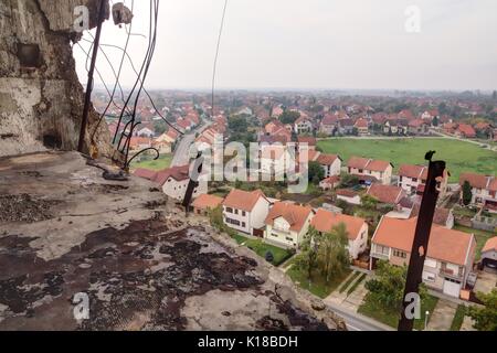 Zerstörte Wasserturm in Vukovar. Stockfoto