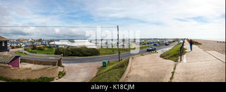 Campingplatz am Camber Sands, East Sussex, Großbritannien Stockfoto