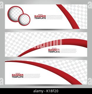 Banner Vorlage. Abstrakt Hintergrund für Design, Wirtschaft, Bildung, Werbung. Rote Farbe. Vector Illustration. Stock Vektor