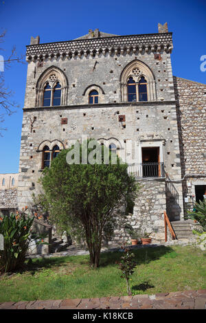 Sizilien, die Stadt von Taormina, dem Palazzo Duchi di Santo Stefano Stockfoto