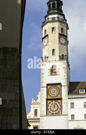 Rathaus turm, Görlitz, Deutschland Stockfoto