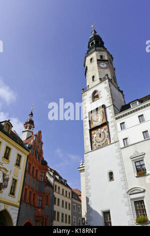 Rathaus turm, Görlitz, Deutschland Stockfoto