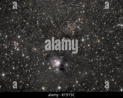 Open Cluster NGC 7129 - ein Cluster von Sternen in Cepheus entfernt Stockfoto