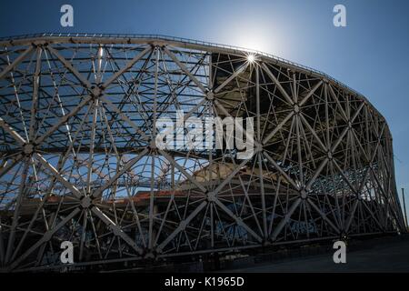 (170825) - SARANSK, Aug 25, 2017 (Xinhua) - Foto am 12.08.22, zeigt die Wolgograd Arena, die am Ufer des Flusses Wolga gelegen, Host 4 Gruppe Stadien Spiele bei der FIFA WM 2018. Die Arena hat eine Kapazität von 45061 Personen. Nach Ansicht der Beamten, die Arena wird im Dezember 2017 abgeschlossen sein. (Xinhua / Wu Zhuang) Stockfoto