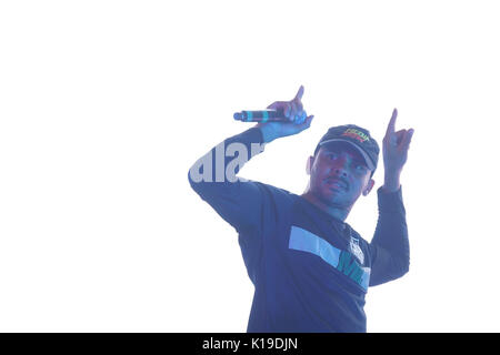 Major Lazer live auf der Hauptbühne am 2. Tag der 2017 Reading Festival. Foto Datum: Samstag, 26 August, 2017. Photo Credit: Roger Garfield/Alamy Stockfoto