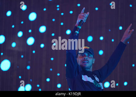 Major Lazer live auf der Hauptbühne am 2. Tag der 2017 Reading Festival. Foto Datum: Samstag, 26 August, 2017. Photo Credit: Roger Garfield/Alamy Stockfoto